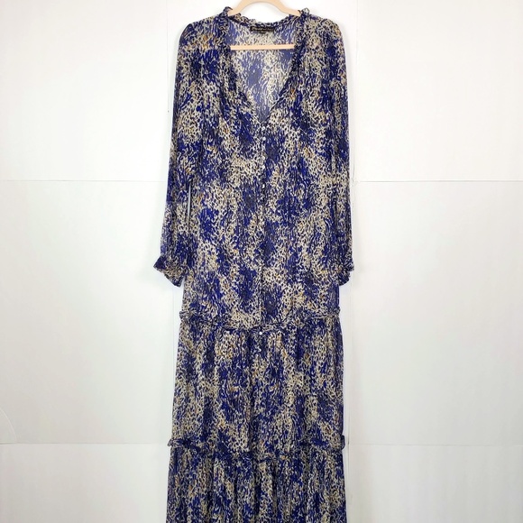 Elizabeth & James Silk Marilyn Maxi Dress Size: 10 - Picture 3 of 14